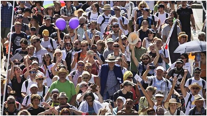 Διαδηλώσεις από τους αρνητές της πανδημίας
