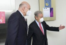 Δένδιας σε Γκουτέρες: Τουρκία υπονομεύει την προοπτική επίλυσης του Κυπριακού