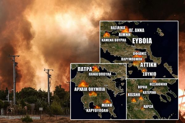 Θλιβερό ρεκόρ καταστροφών σε όλη την Ελλάδα με 950.000 στρέμματα καμένα